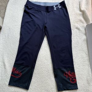 Under Armour Dark Blue Leggings with Red Details